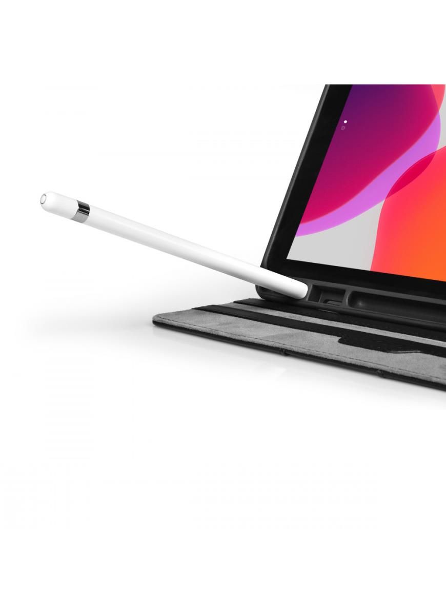 Muskoka iPad 10.2 2019 Bk Premium Folio/pencil Holder/flap