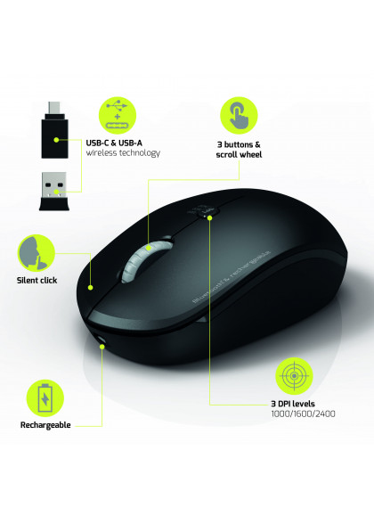 Mouse Rechargeable Bluetooth Combo Pro