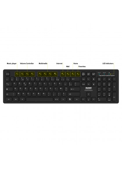 Office Keyboard Tough Wireless - Azerty French
