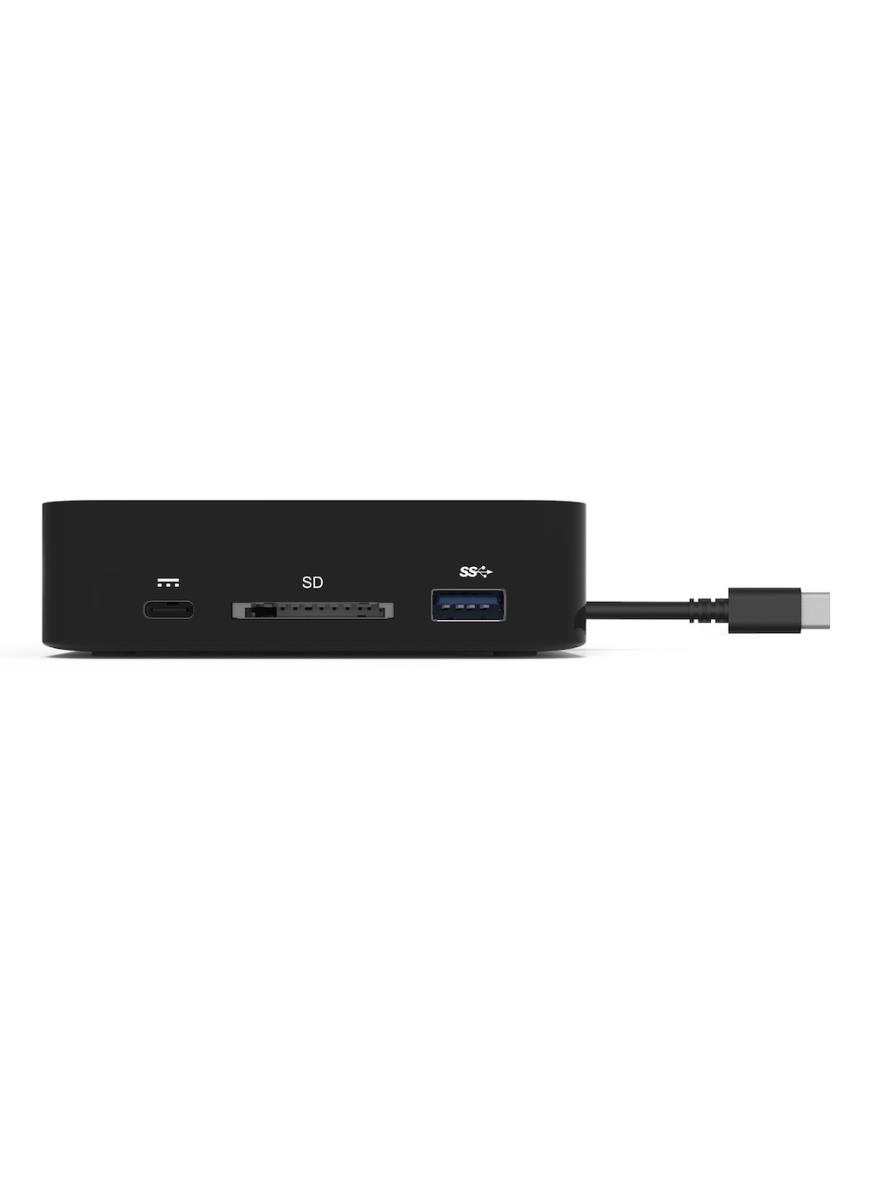 USB-C 2X4K TRAVEL DOCKING STATION - 5x USB-A 3.1 Gen1 / USB-C 3.2 Gen2 / 2x DP / SD Reader / Gbe - EU