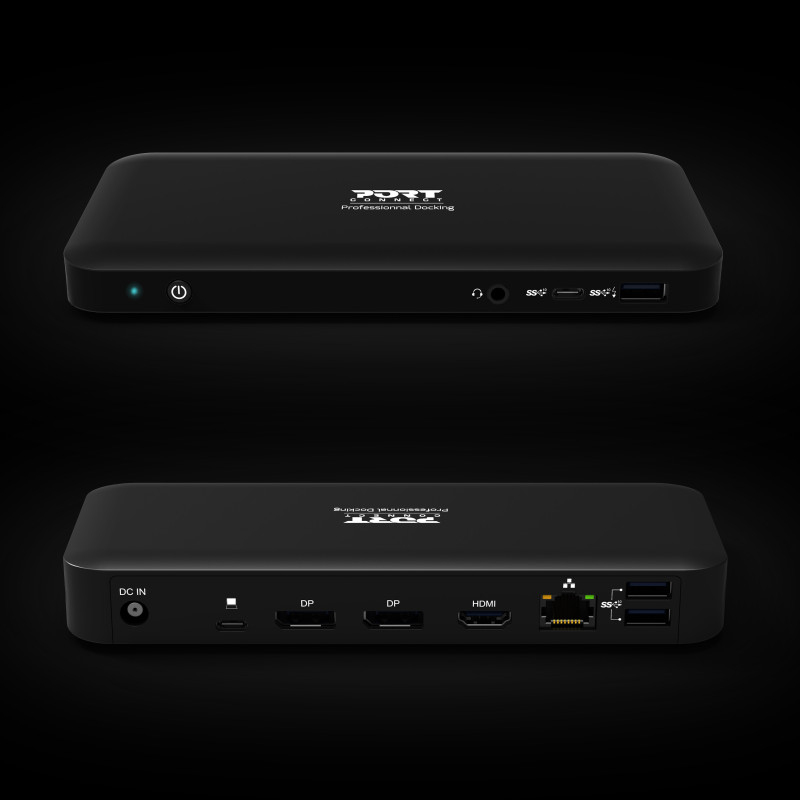 USB-C 3X4K OFFICE DOCKING STATION - 3x USB-A / USB-C / 2x DP / HDMI / Gbe / Combo 3.5mm - 85W USB Power Delivery - EU