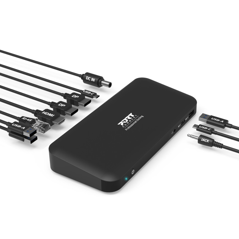 USB-C 3X4K OFFICE DOCKING STATION - 3x USB-A / USB-C / 2x DP / HDMI / Gbe / Combo 3.5mm - 85W USB Power Delivery - EU