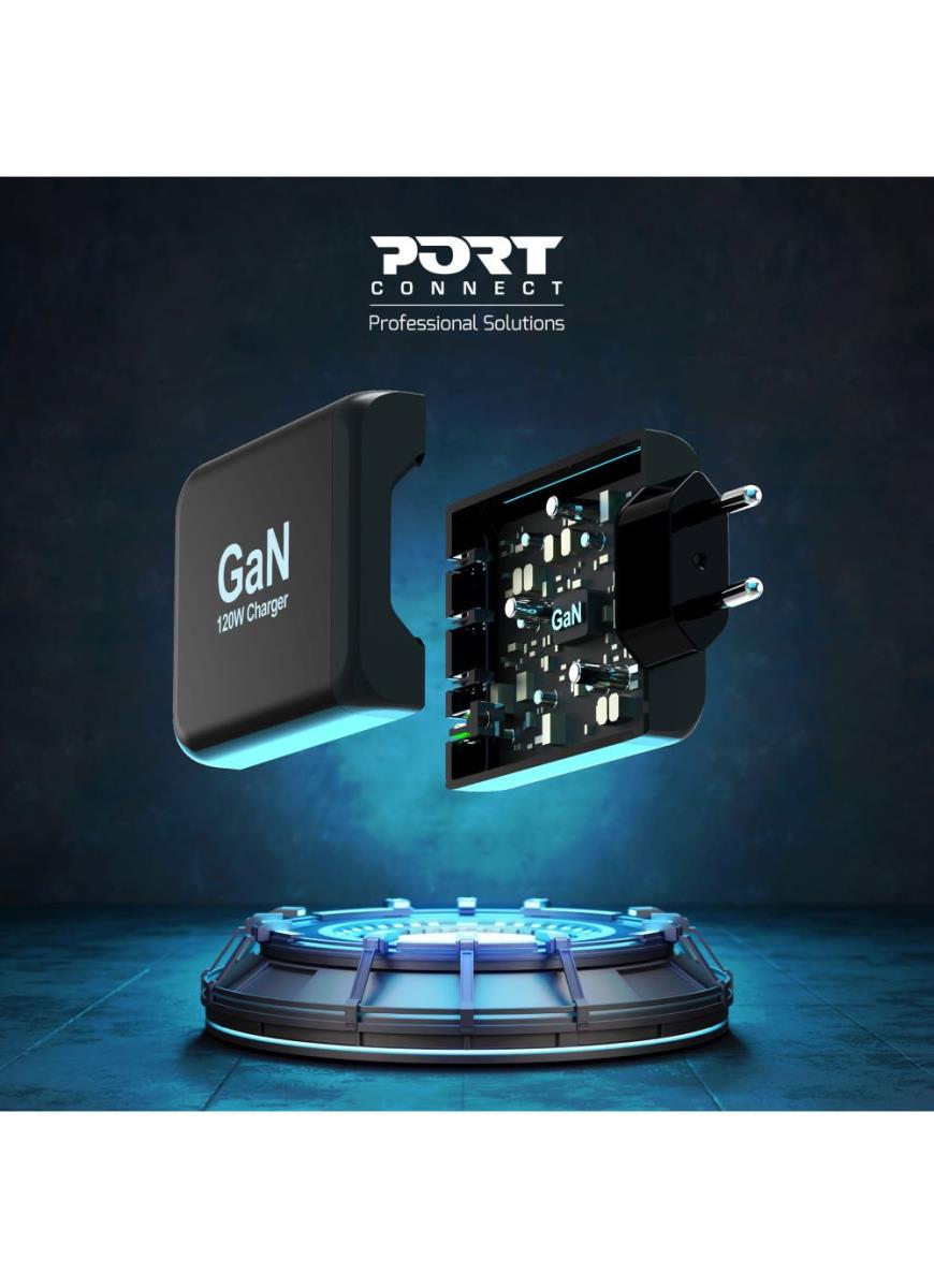 POWER SUPPLY USB-C 120 W - GAN with 2m USB-C Cable