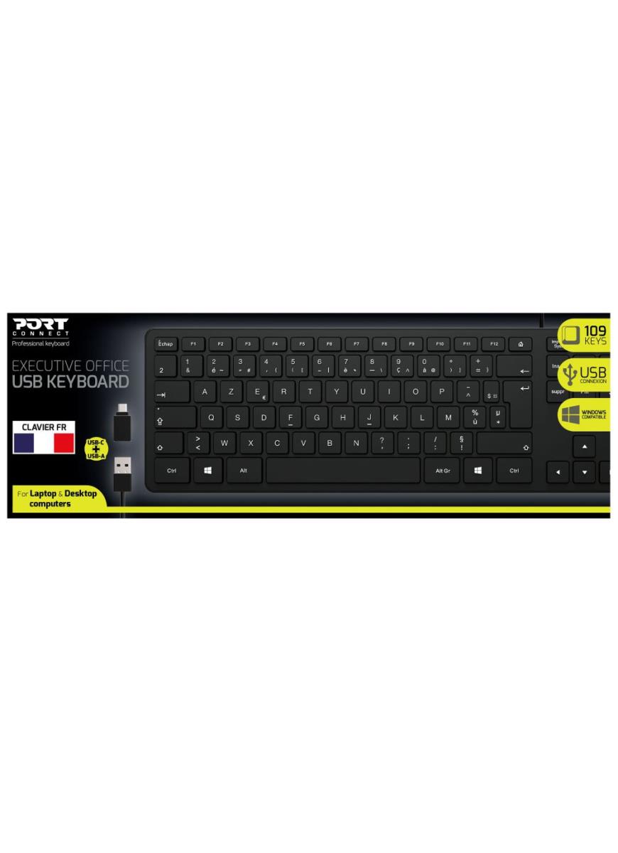 Professional USB Wired Keyboard - Azerty French