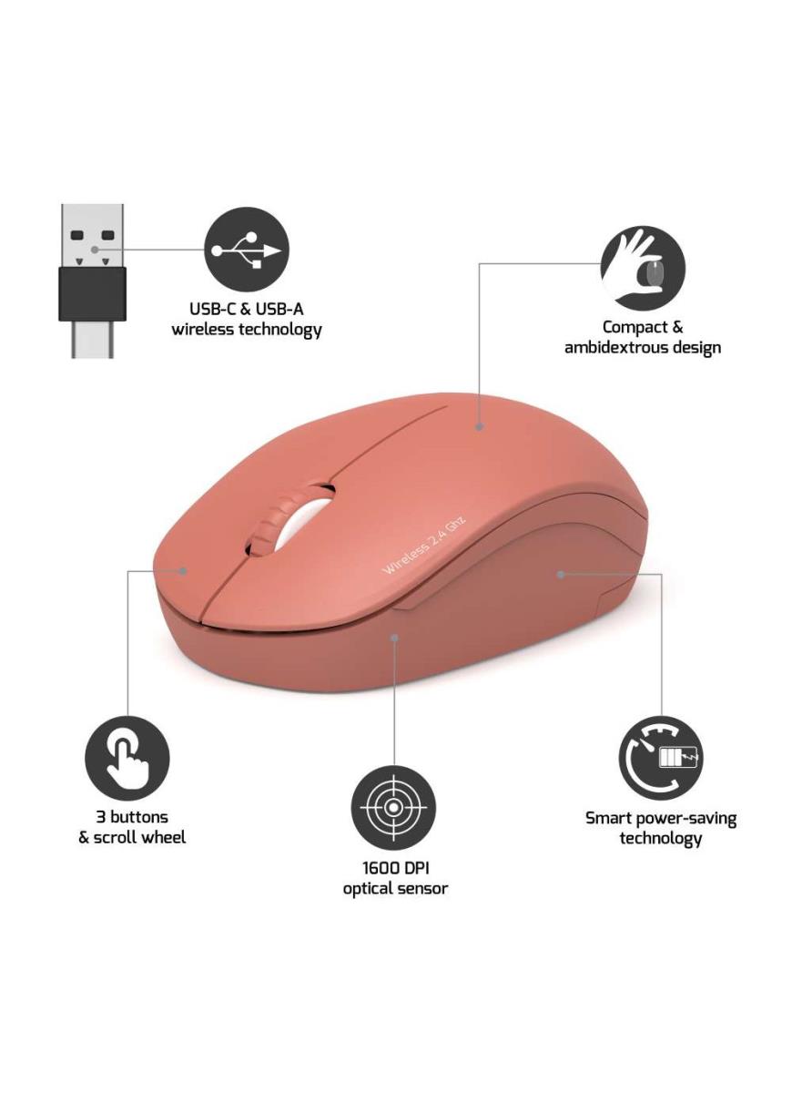 Collection Ii Wireless Mouse 2.4GHz - Terracota