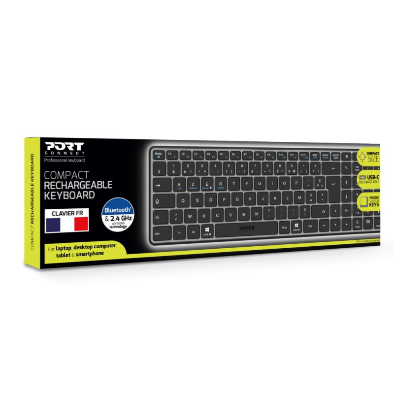 Bluetooth wireless COMPACT keyboard - Azerty French