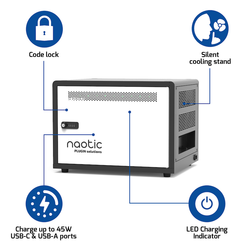Charge cabinet 10 USB-C / USB-A PD 45W devices