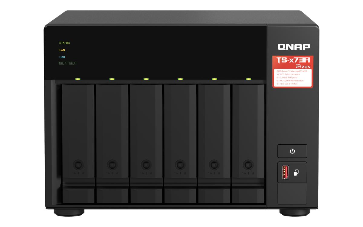 NAS TS-673A-8G 6 Bay 2.2GHz 4C/8T 8GB DDR4 2x 2.5GbE opt 10GbE exp