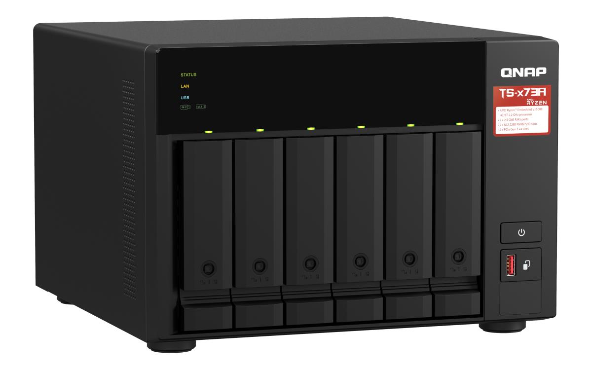 NAS TS-673A-8G 6 Bay 2.2GHz 4C/8T 8GB DDR4 2x 2.5GbE opt 10GbE exp