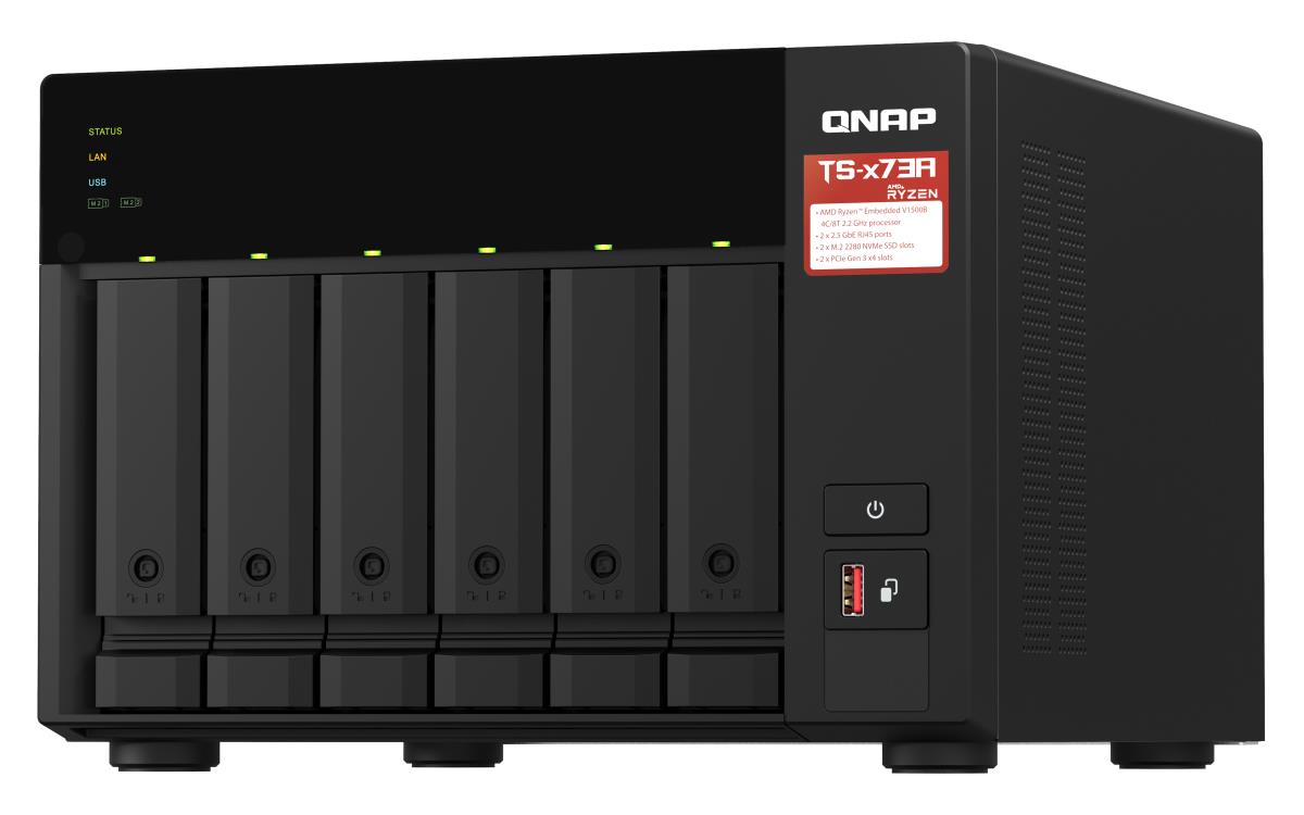 NAS TS-673A-8G 6 Bay 2.2GHz 4C/8T 8GB DDR4 2x 2.5GbE opt 10GbE exp