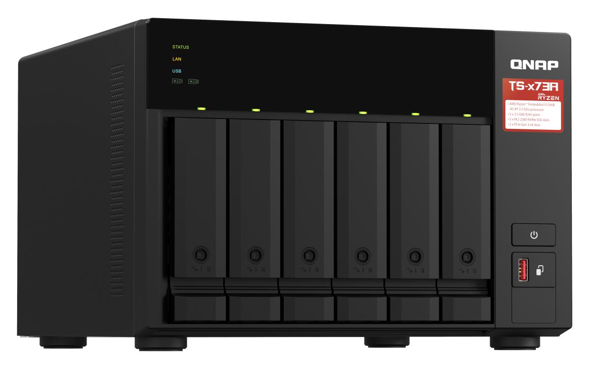 NAS TS-673A-8G 6 Bay 2.2GHz 4C/8T 8GB DDR4 2x 2.5GbE opt 10GbE exp