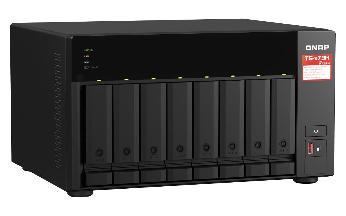 NAS - TS-873A-8G - 8 Bay - Ryzen V1500B - 8GB DDR4 - 2x 2.5GbE - optional 10GbE exp