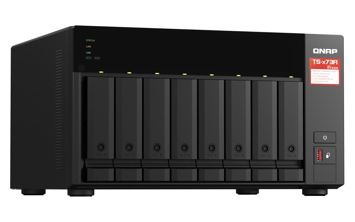 NAS - TS-873A-8G - 8 Bay - Ryzen V1500B - 8GB DDR4 - 2x 2.5GbE - optional 10GbE exp
