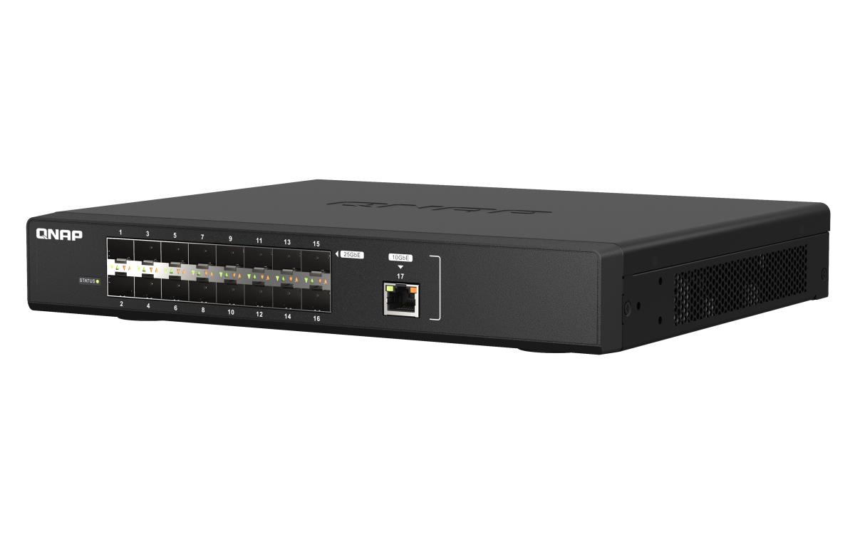 Web Managed Switch 1 ports 10GbE RJ45 16 ports 25GbE rackmount design