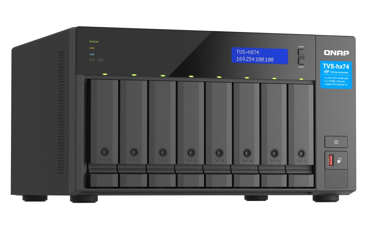 NAS - 8-bay QuTS hero i7 12-core /20-thread 32GB SO-DIMM DDR