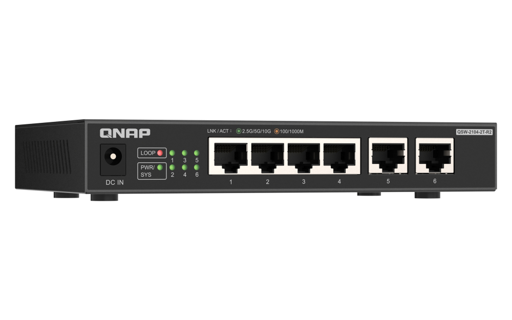 Switch - QSW-2104-2T-R2 - 4-port 2.5GbE and 2-port 10GbE Multi-Gig unmanaged