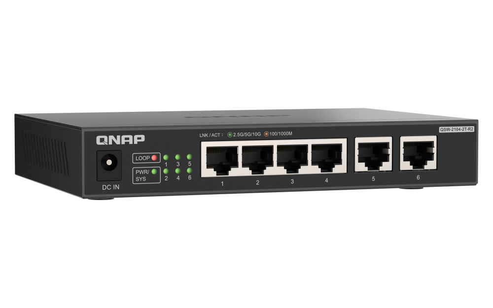 Switch - QSW-2104-2T-R2 - 4-port 2.5GbE and 2-port 10GbE Multi-Gig unmanaged