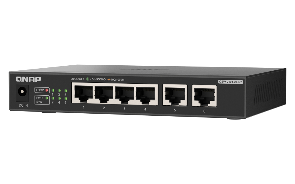 Switch - QSW-2104-2T-R2 - 4-port 2.5GbE and 2-port 10GbE Multi-Gig unmanaged