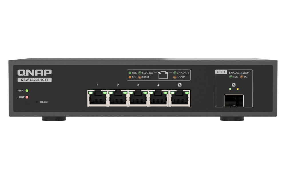 Switch - QSW-L3205-1C4T - 4 Ports 10gbps 1 Port 10g SFP+/NBASE-T Combo