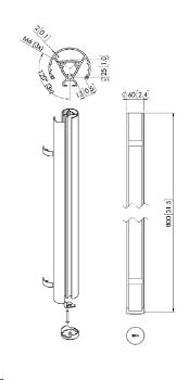 Puc 2408 Connect-it Pole 80cm Black