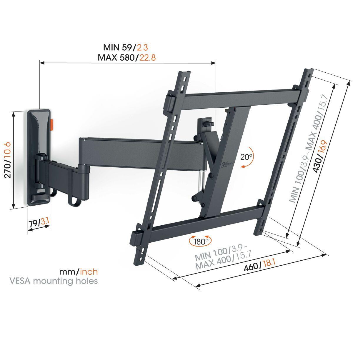 Tvm 3445 Full Motion+ Medium Wall Mount
