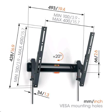 Tvm 3415 Tilt Medium Wall Mount