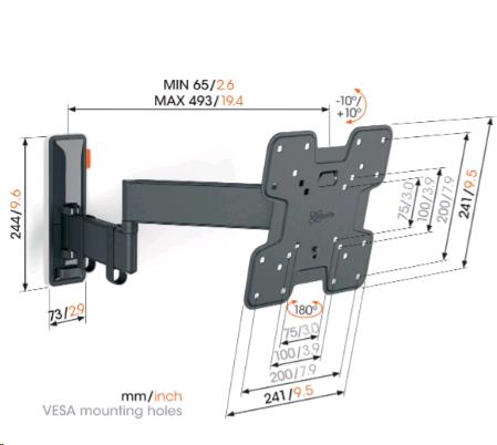 Tvm 3245 Full Motion+ Small Wall Mount