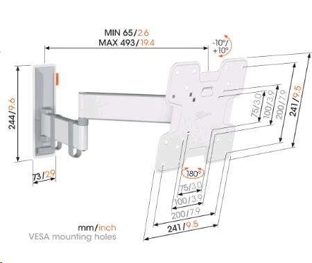 Tvm 3245 - Full Motion+ Small Wall Mount