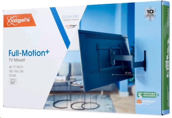 Tvm 3645 Full Motion+ Large Wall Mount - Black