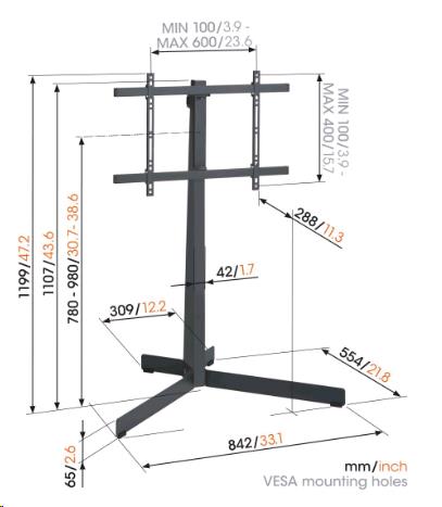 Tvs 3690 Floorstand Steel