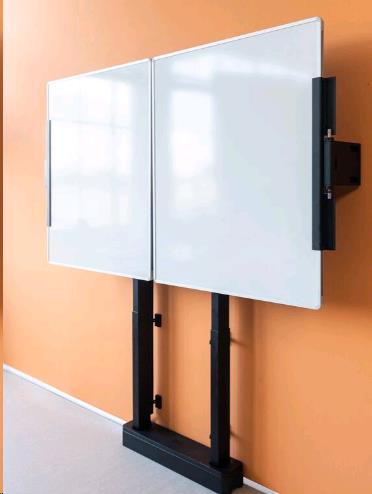 Rise A227 Whiteboard Set 75in Motorized Display Lift Stand & Trolley