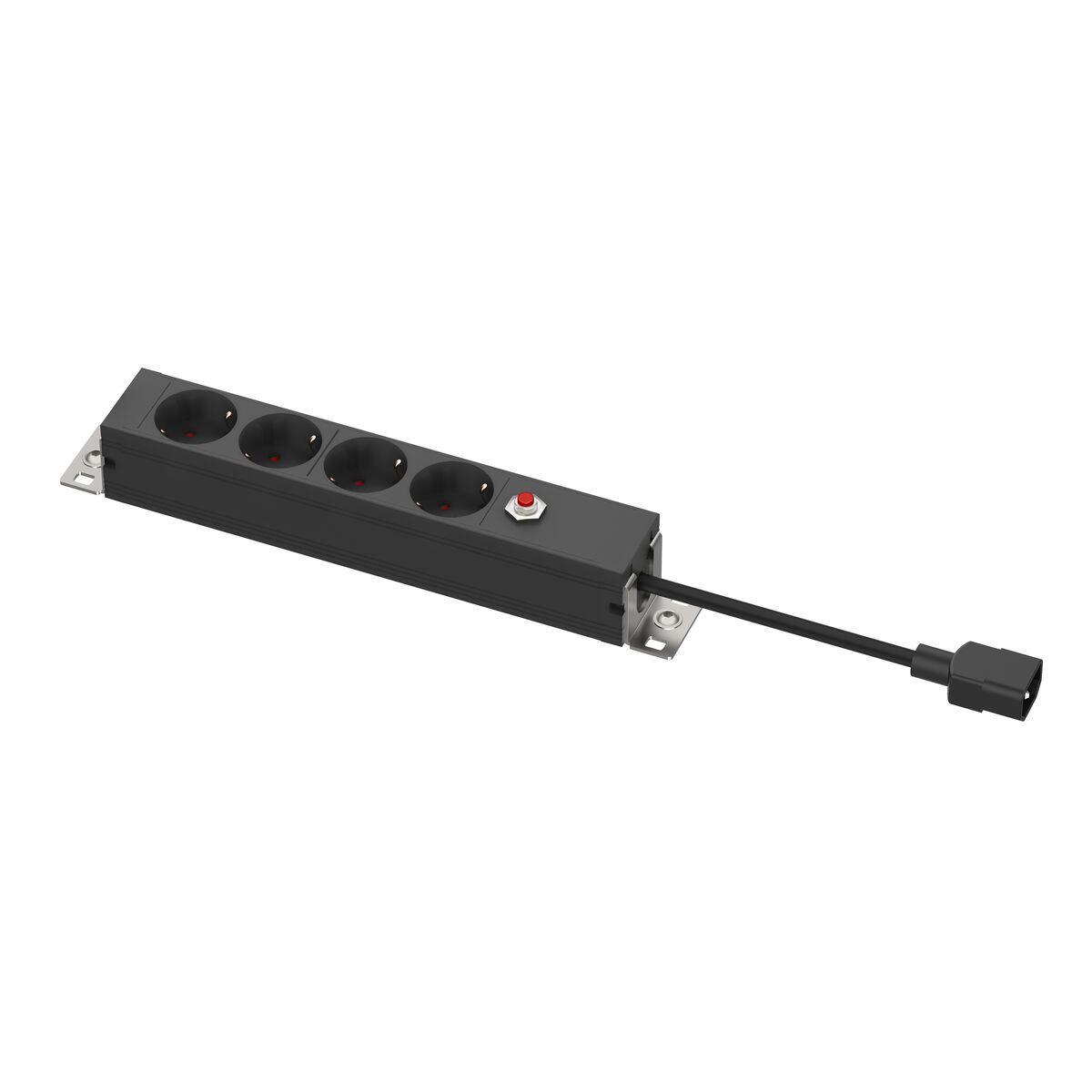 Rise A152 Power Strip + Bracket Black