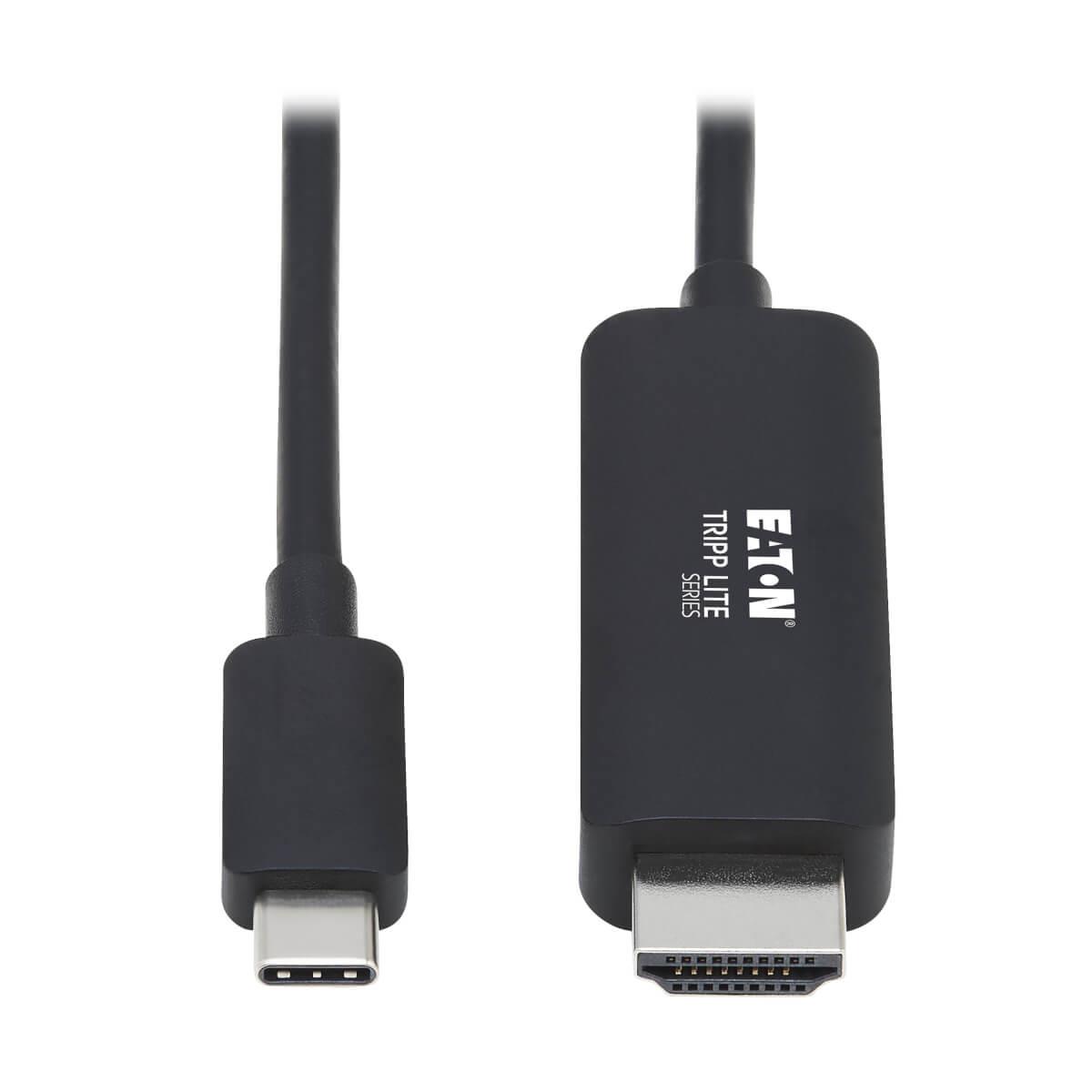 TRIPP LITE USB-C to HDMI Active Adapter Cable (M/M), 4K 60 Hz, HDR, HDCP 2.2, DP 1.4 Alt Mode, 1.8m Black