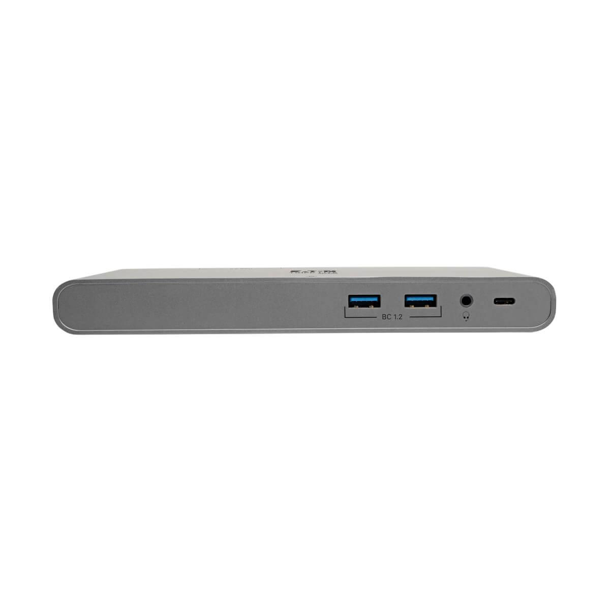 TRIPP LITE Docking Station USB-C - HDMI, VGA, DP, USB-A/C, GbE - 4K @ 30 Hz, Thunderbolt 3 - 100W PD Charging with Power Supply - Silver