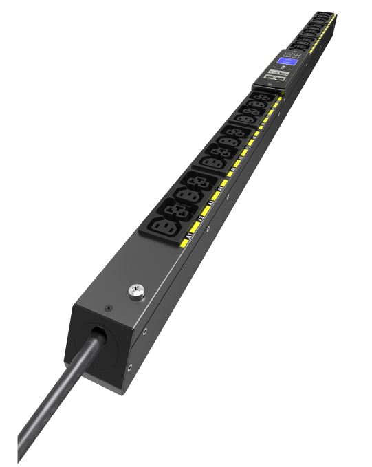 Metered Input G4 Rack PDU, 0U, 22.5U, IEC-60309 input, 3m cord, 1ph, 3.7kW, 16A, 200-240V, 24 outlets (12)C13, (12)C39