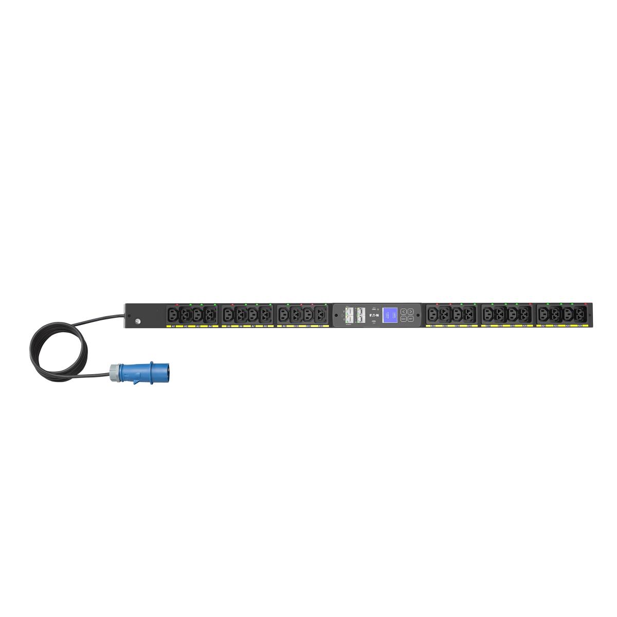 Switched G4 Rack PDU, 0U, 22.5U, IEC-60309 input, 3m cord, 1ph, 3.7kW, 16A, 200-240V, 24 outlets (12)C13, (12)C39