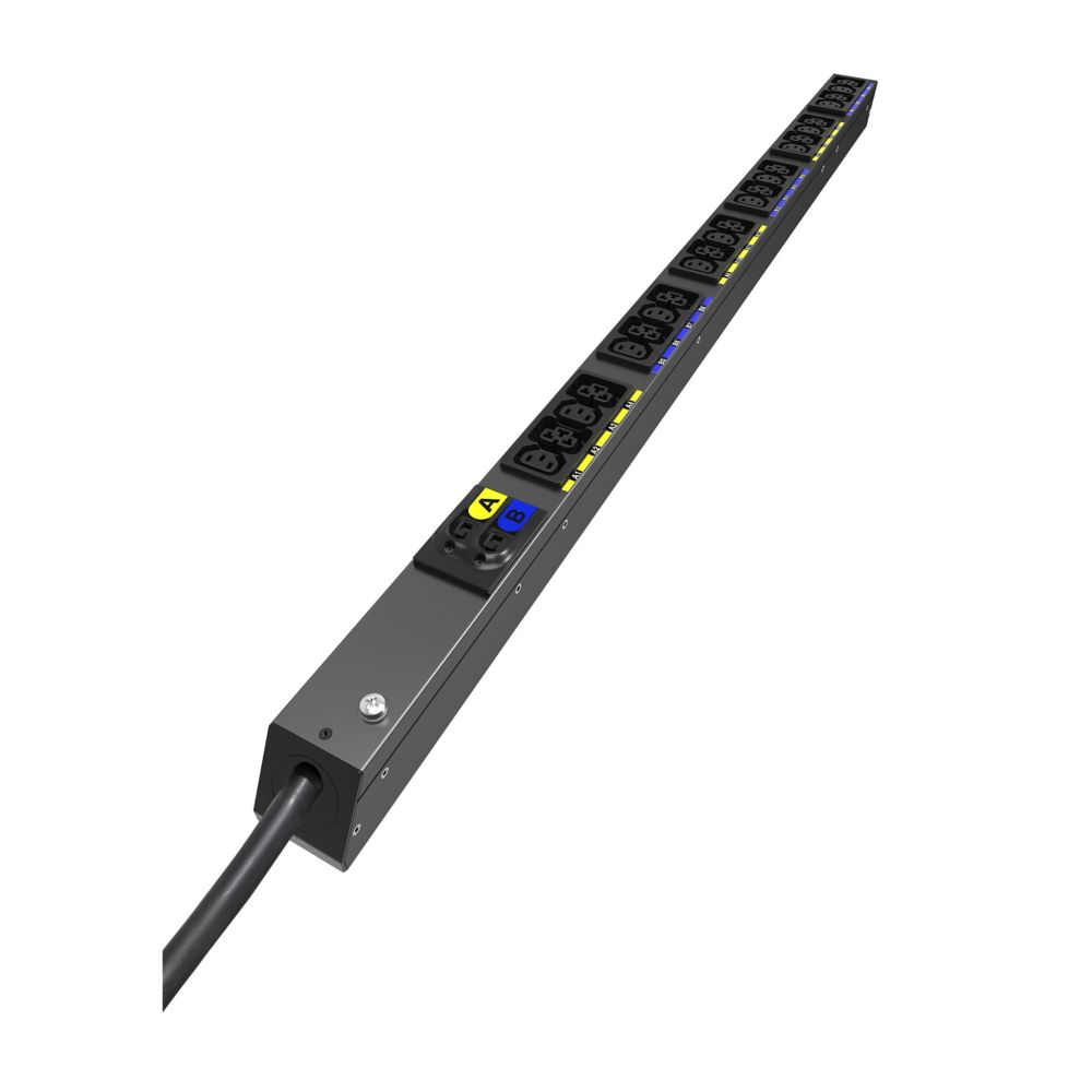 Basic G4 Rack PDU, 0U, 22.5U, IEC-60309 input, 3m cord, 1ph, 7.4kW, 32A, 200-240V, 24 outlets (12)C13, (12)C39