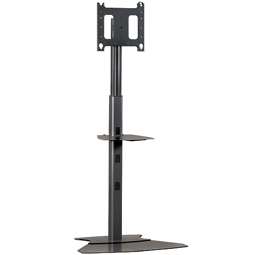 Blk Flat Panel Single Display Floor Stnd (pf1ub)