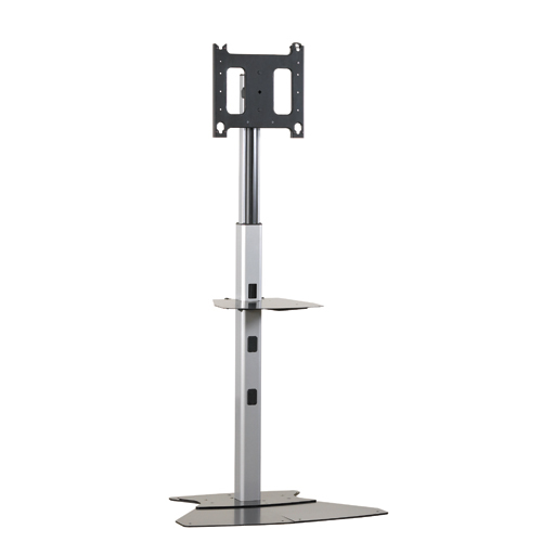Blk Flat Panel Single Display Floor Stnd (pf1ub)