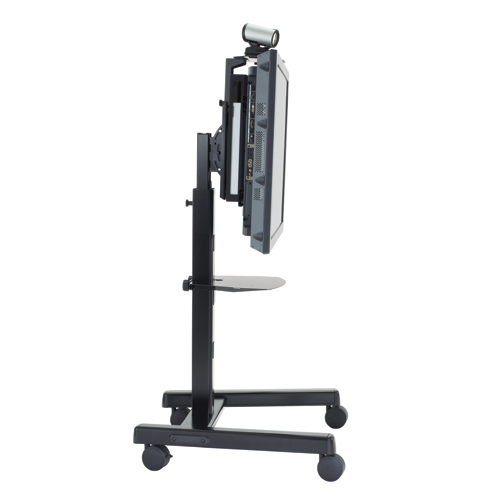 Silver Flat Panel Single Display Cart (pfcus)
