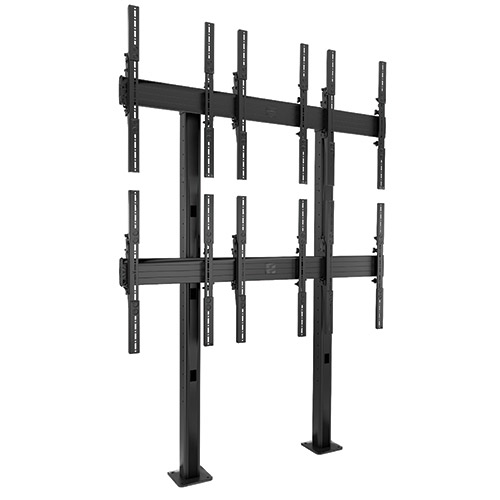 Fusion&trade 3 X 2 Portrait Micro-adjustable Large Bolt-down Freestanding Video Wall