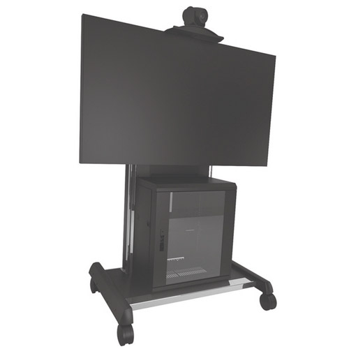 This Mobile Fusion Av Cart Incorporates Rounded Edges And Sleek Features To Give