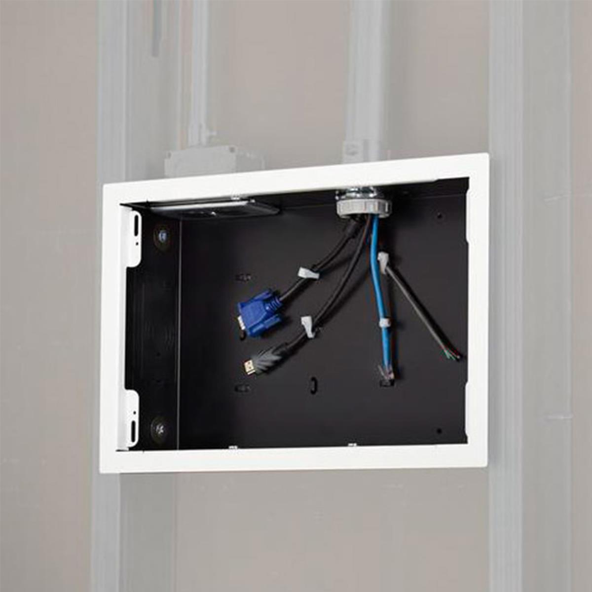 The Pac525fw Simplifies Flat Panel Installation By Providing An Organized, Reces