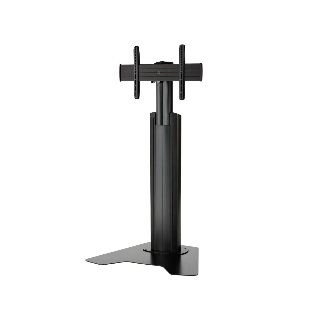 Medium Fusion Manual Height Adjustable Floor Av Stand Black