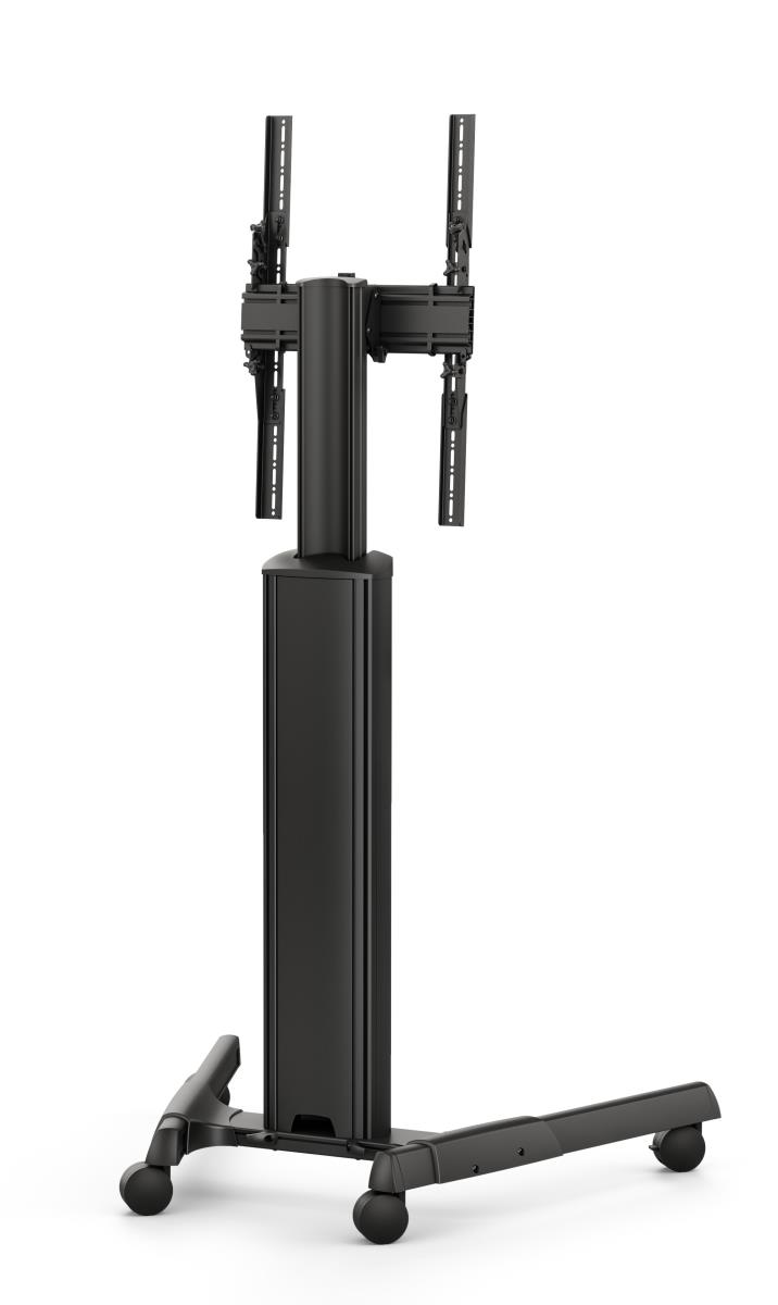 Medium Fusion Manual Height Adjustable Floor Av Stand Black