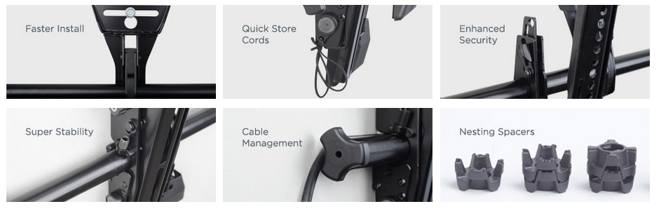 Medium Fusion Micro-adjustable Tilt Wall Display Mount Typically For Screen Sizes 26-47