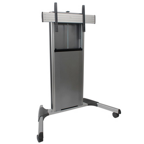 X-large Fusion Manual Height Adjustable Mobile Av Cart Silver