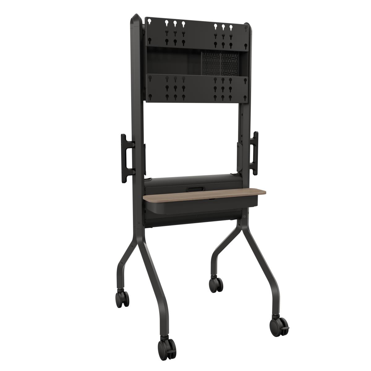 Voyager Manual Height Adjustable Av Cart Black