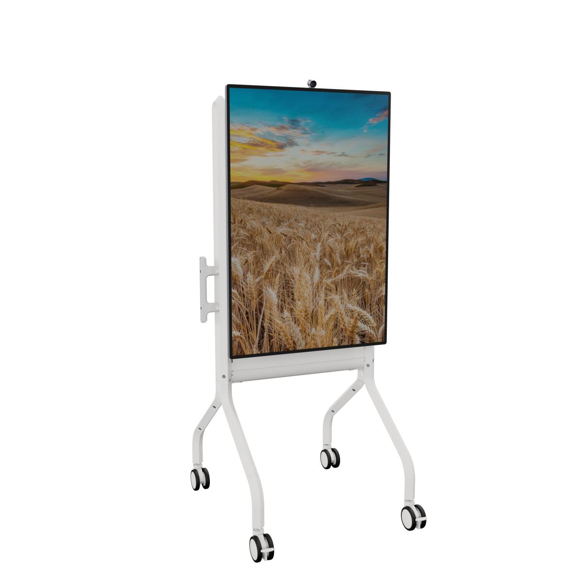 Voyager Manual Height Adjustable Av Cart White