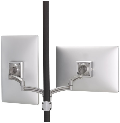 K2p Pole Mount Articulating Arms, Dual Monitors